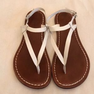 Bernardo White Leather Sandals